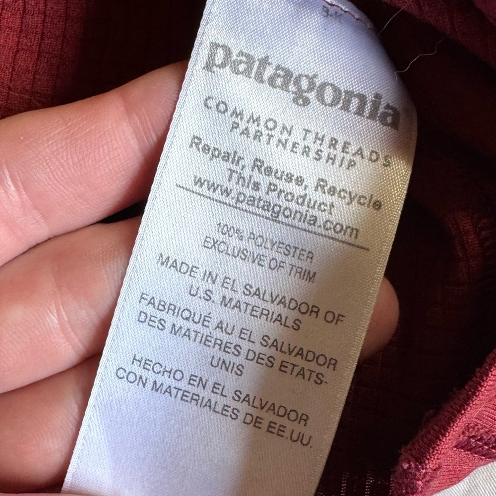 Women's Patagonia Mid Weight Capilene Base Layer, Deep Red, Size M - Picture 7 of 9